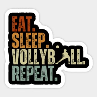 Eat Sleep Volleyball Repeat Funny Volleyball Players Women Sticker